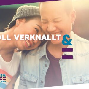 VOLL VERKNALLT Postkarte